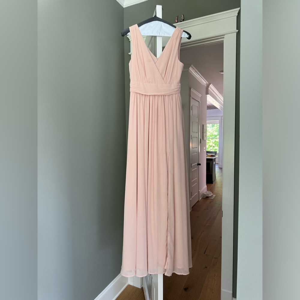 Lulus Thoughts of Hue blush Surplice maxi dress